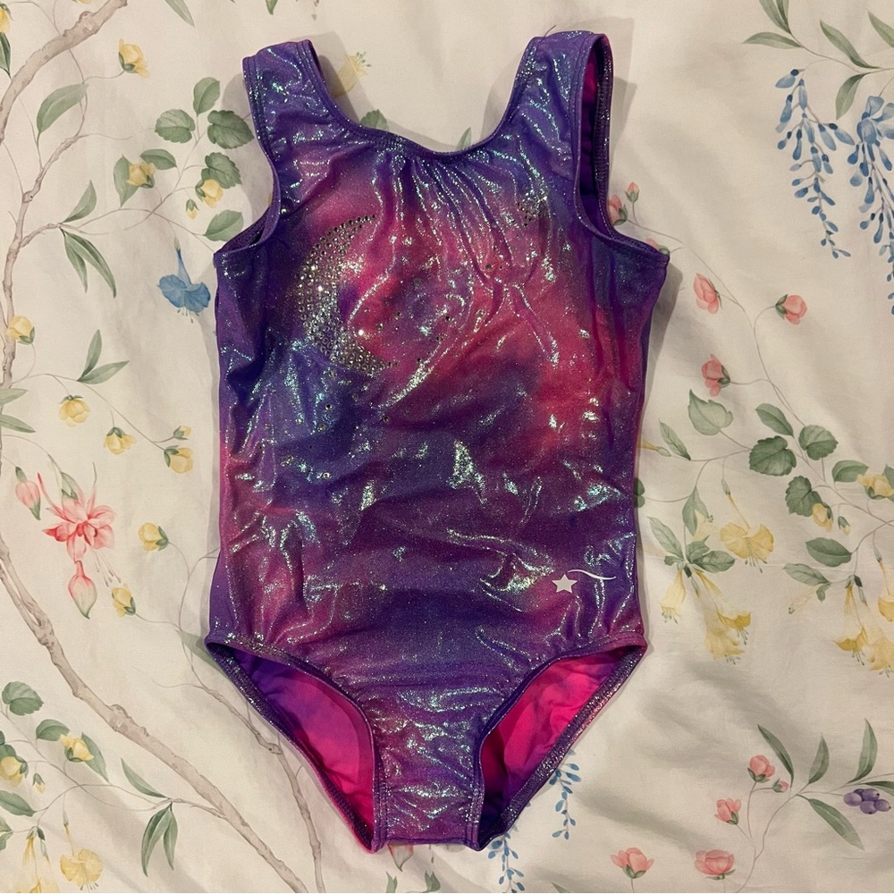 Sparkly Purple and Pink Kids gymnastics